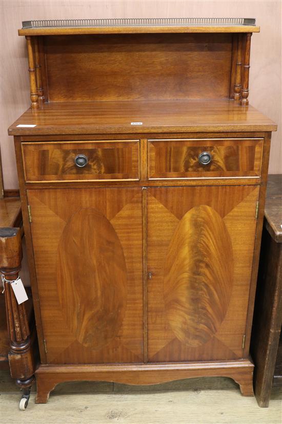 A reproduction Regency style mahogany chiffonier, W.74cm